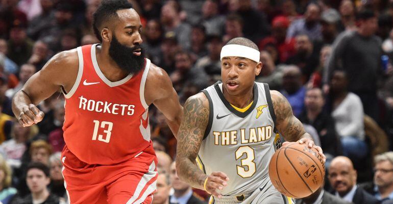 Isaiah Thomas, durante un partido de los Cavaliers ante los Rockets