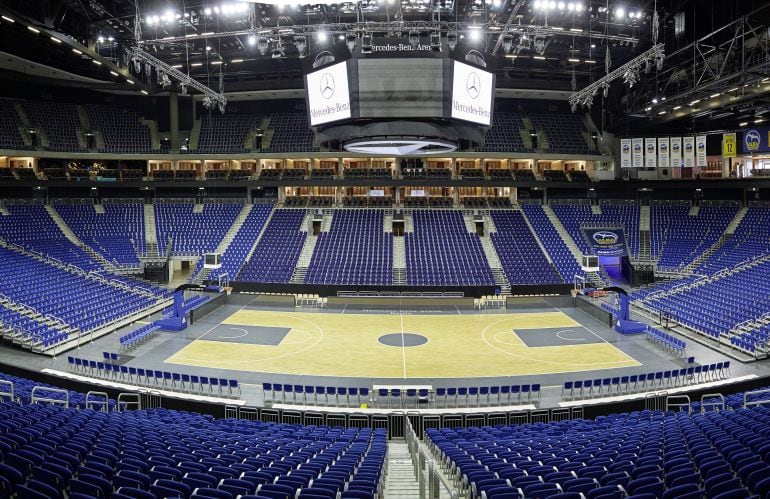 Interior del Mercedes Benz Arena de Berlín, el pabellón en el que se quiere inspirar el proyecto de Juan Roig