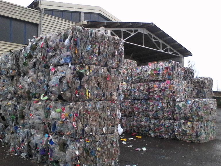 Los materiales preparados para reciclar 