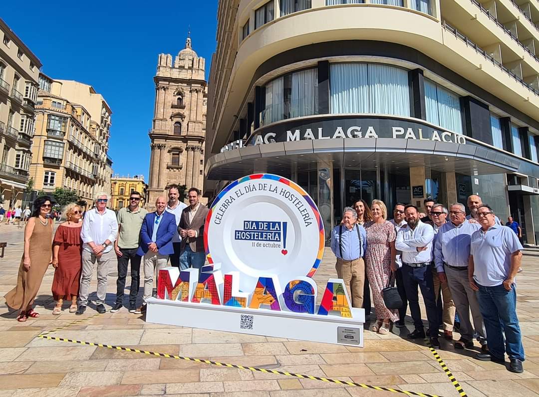 El monumento en el día de la hostelería en Málaga