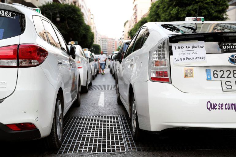 Las protestas de los taxistas 