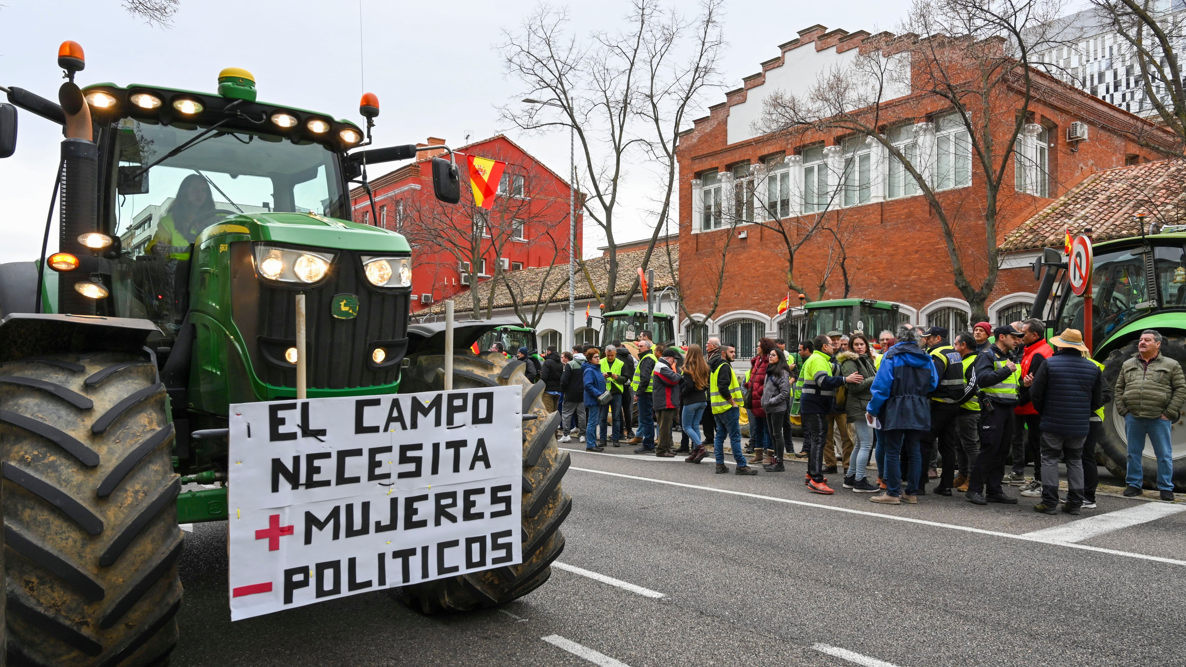 Tractorada en la provincia de Palencia, el pasado mes de febrero.