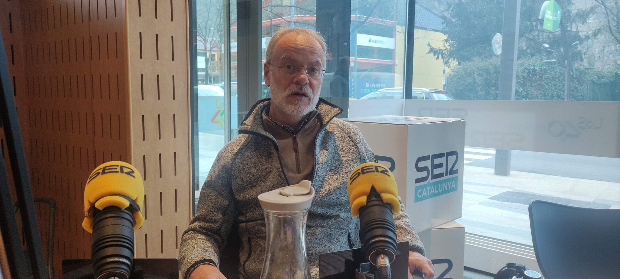 El president de Progressistes-SDP, Josep Roig, als estudis de la SER.