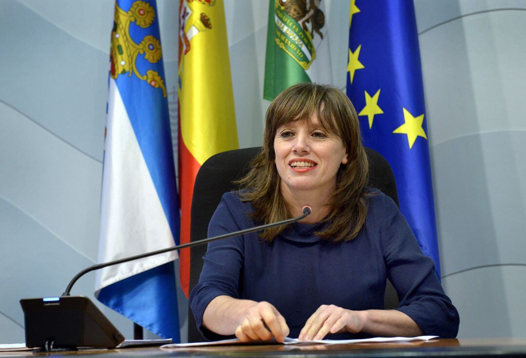 Laura Álvarez en rueda de prensa