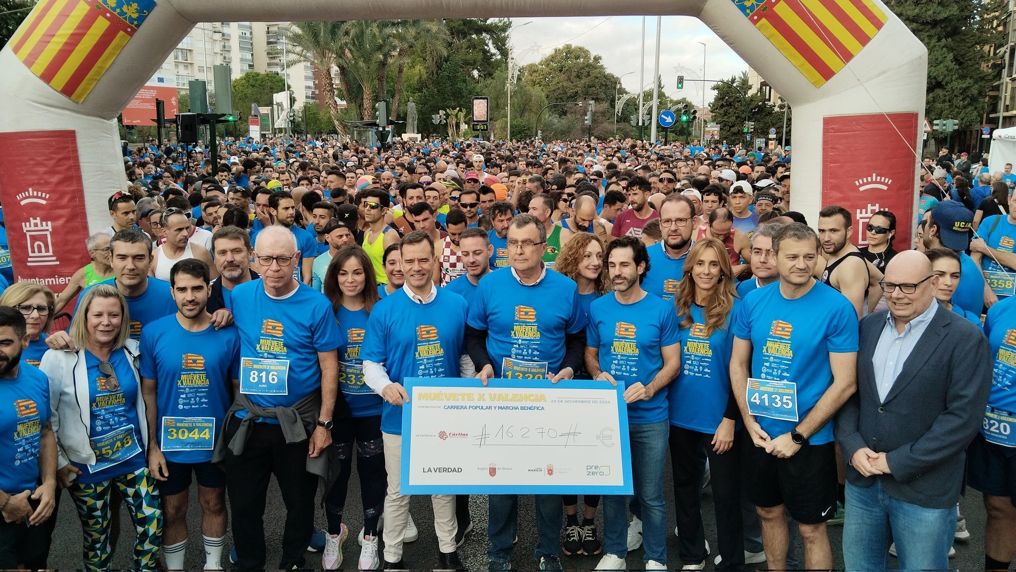 Carrera solidaria &#039;Muévete x Valencia&#039; celebrada en Murcia