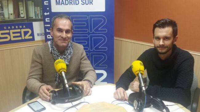 El exportero Raul Arribas y el director de comunicación del club, Dani Abanda
