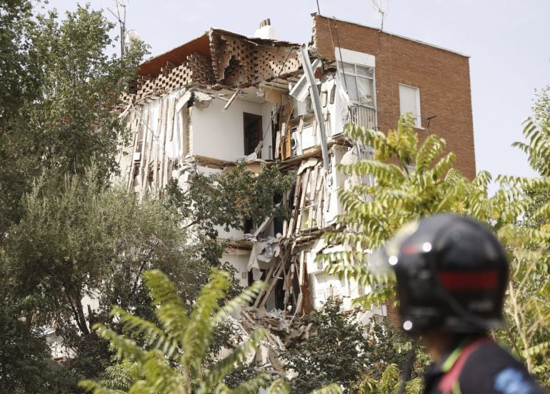 Edificio derrumbado en Carabanchel, en los números 5 y 7 de la calle de la Duquesa de Tamames. 