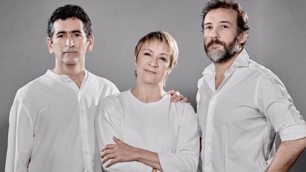 Juan Mayorga, Blanca Portillo y José Luis García-Perez, autor y actores de &quot;El Cartógrafo&quot;