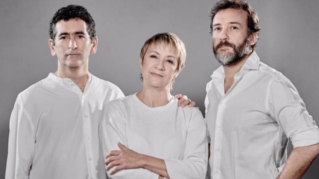 Juan Mayorga, Blanca Portillo y José Luis García-Perez, autor y actores de "El Cartógrafo"