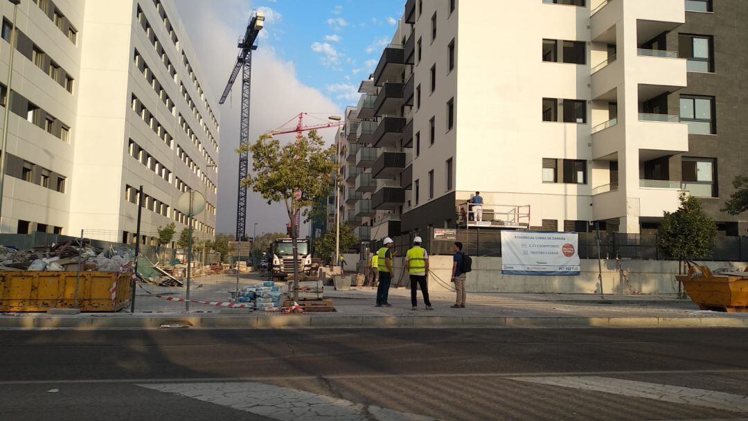 Viviendas en construcción en la zona de Poniente 