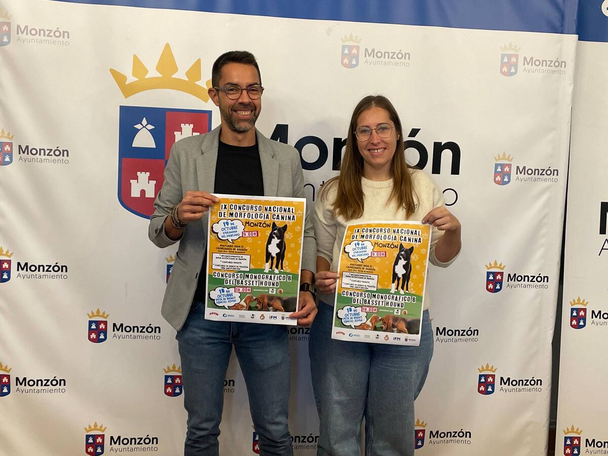 El Concurso Nacional de Morfología Canina ‘Ciudad de Monzón’ es el único que se hace cada año en Aragón