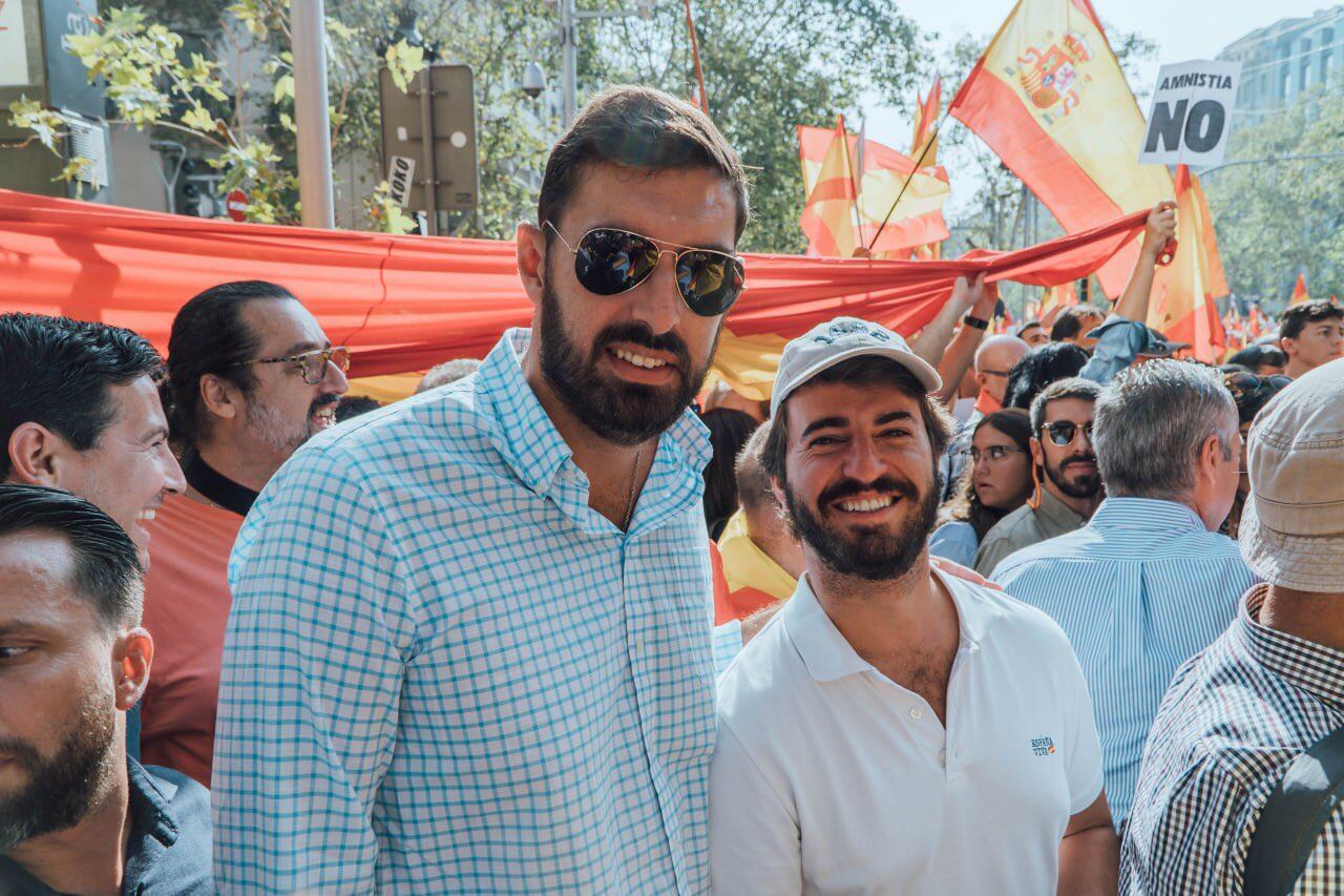 José Ángel Antelo, vicepresidente de la Región de Murcia y presidente provincial de Vox, ha participado en Barcelona en la manifestación convocada por SCC