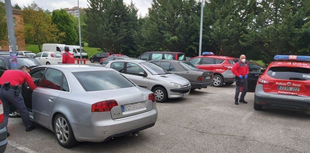 Control de la Policía Foral en Ripagaina