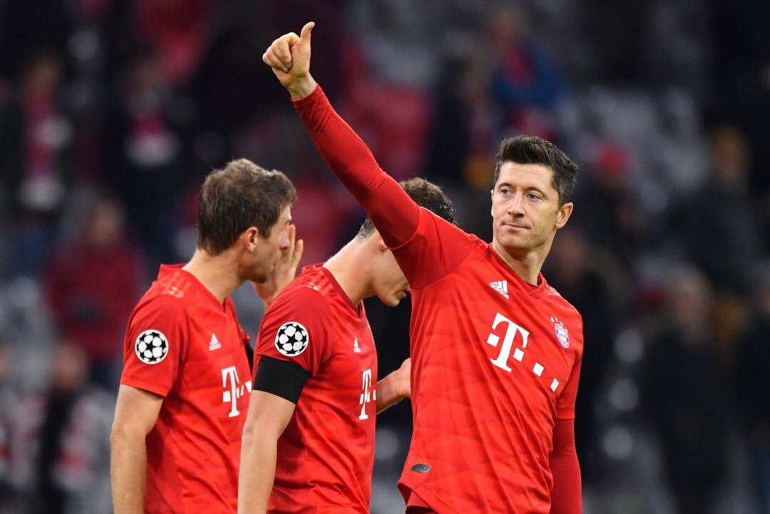 Lewandowski celebrando un gol