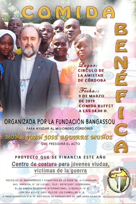 Cartel Comida Solidaria Marzo 2019 Fundación Bangassou