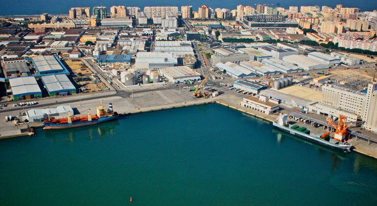 Vista aérea de la Zona Franca de Cádiz