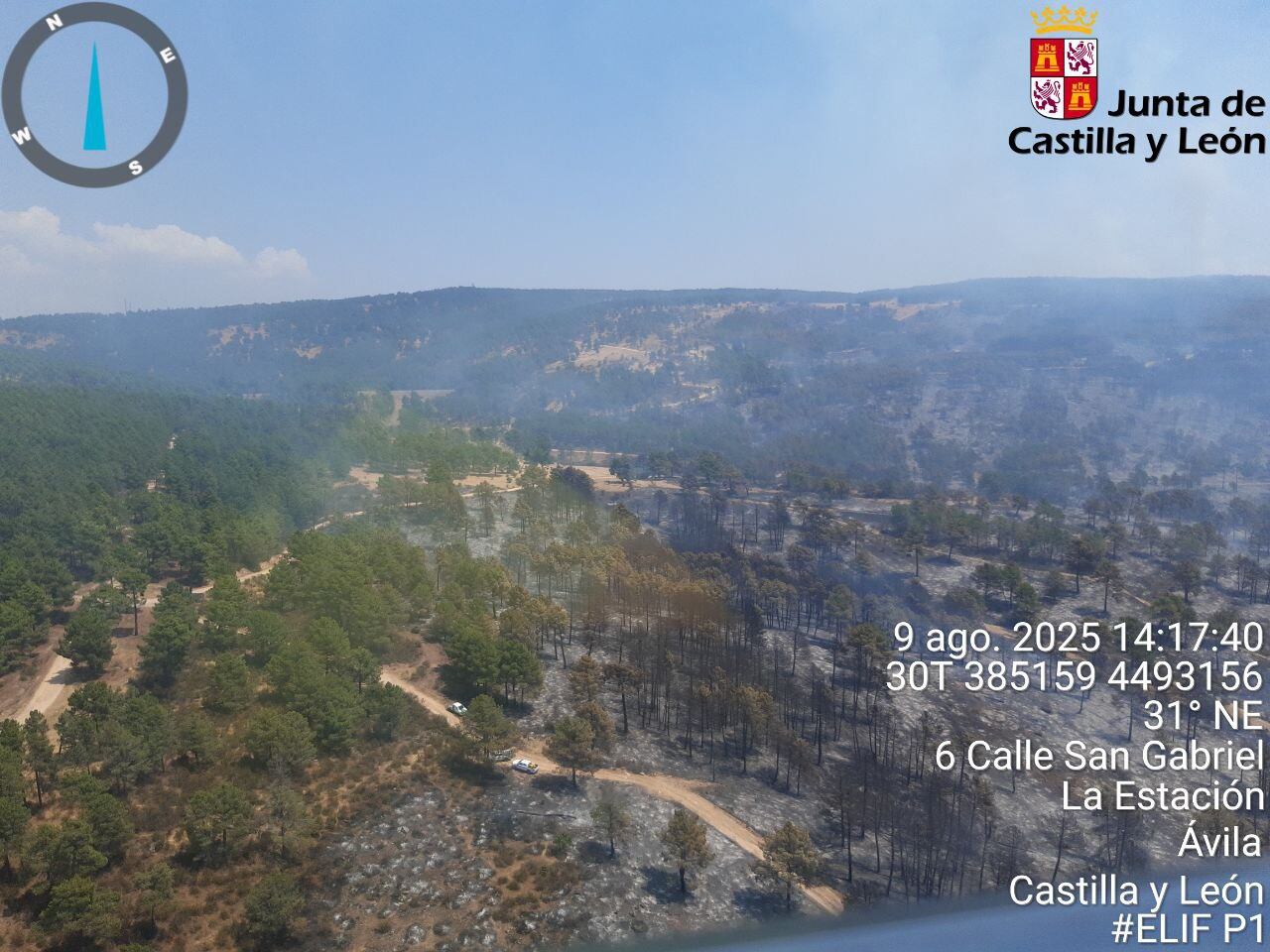 Incendio Las Navas del Marqués./JCYL