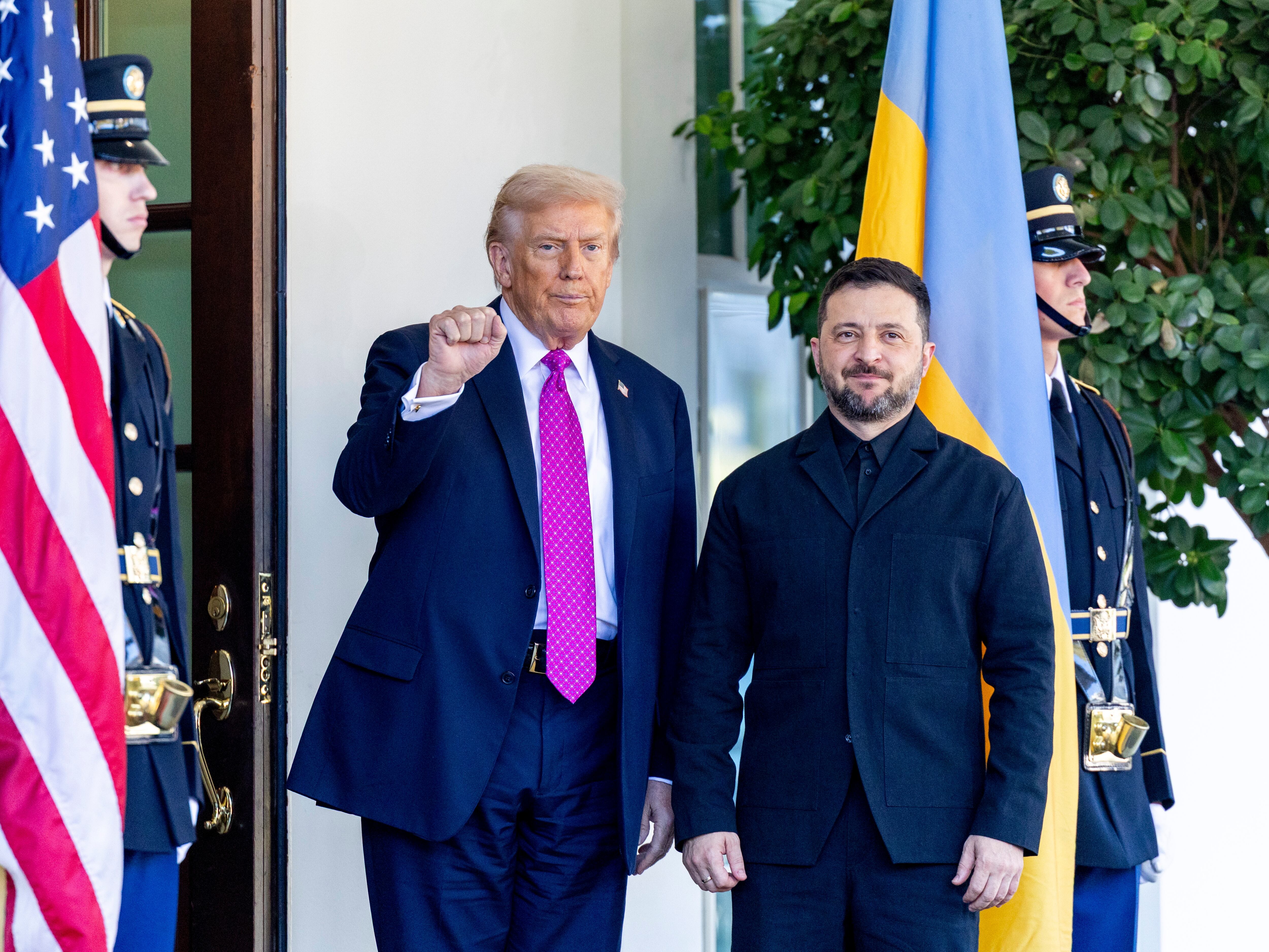 El presidente Trump con su homólogo