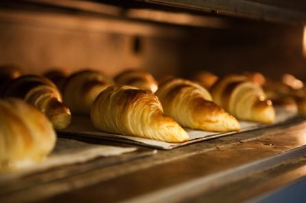 Cruasanes en el horno