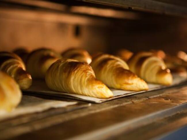 Cruasanes en el horno