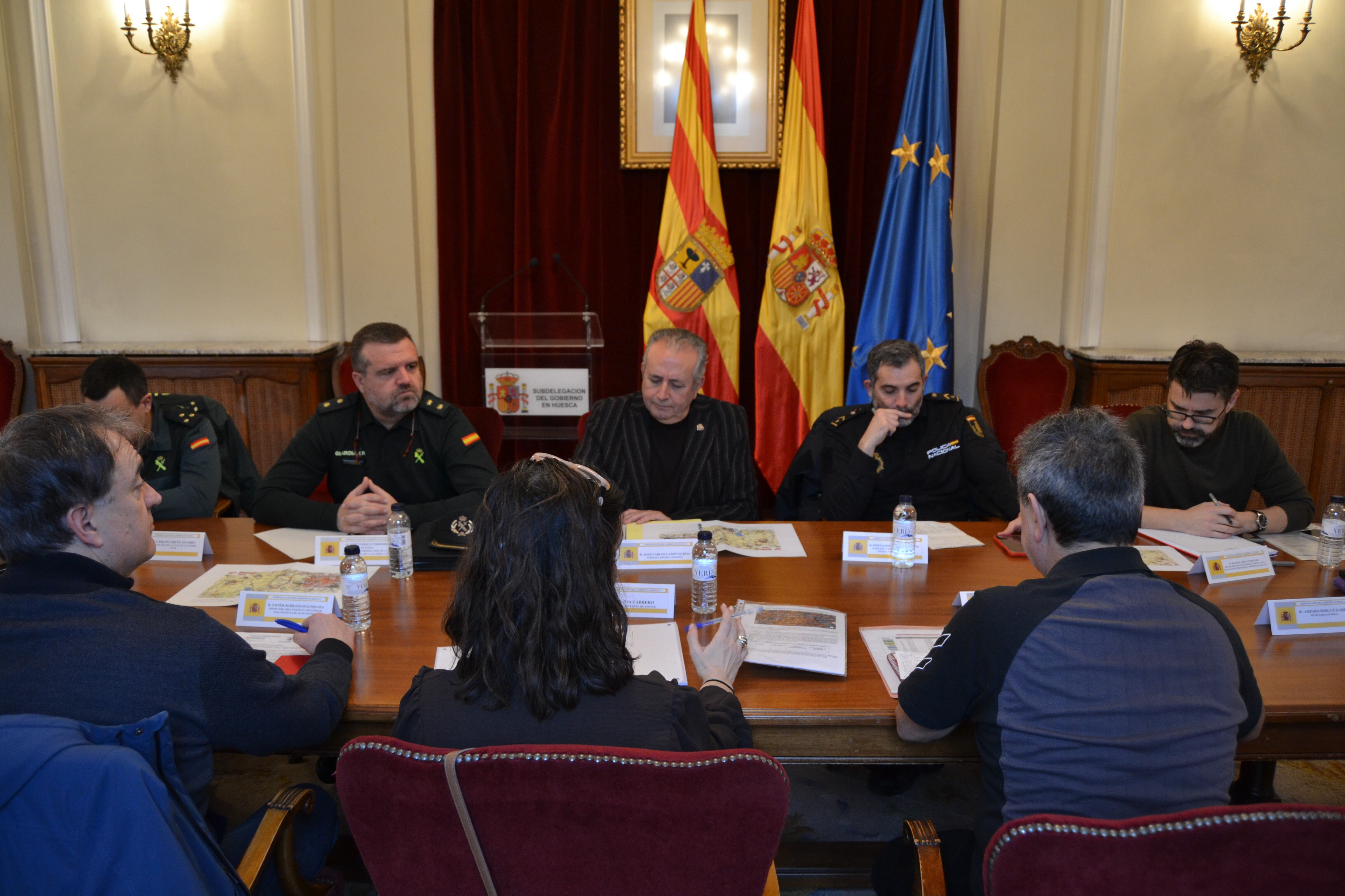Reunión con los preparativos de seguridad de la Marcha Aspace Huesca