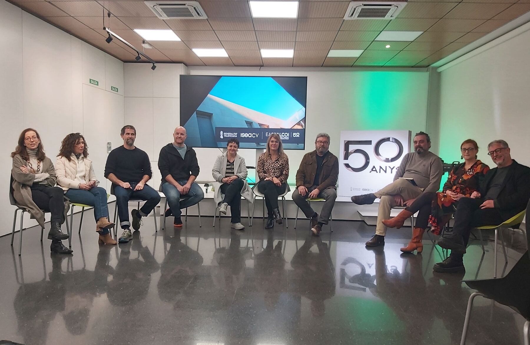 Un instante de la presentación de las actividades de los 50 años de la EASDAlcoi