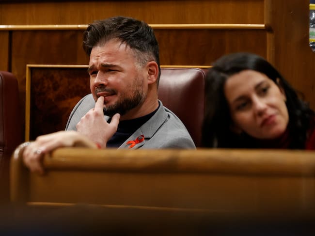 El portavoz de ERC en el Congreso Gabriel Rufián, en el Congreso de los Diputados en Madrid.