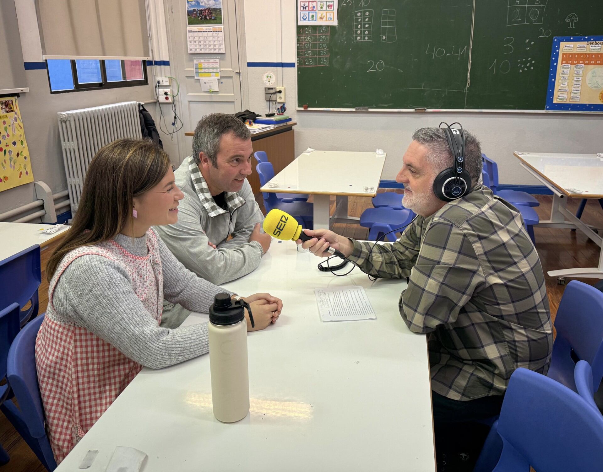 Patricia y Aitor, profesores de La Salle de Eibar, también han participado en el programa