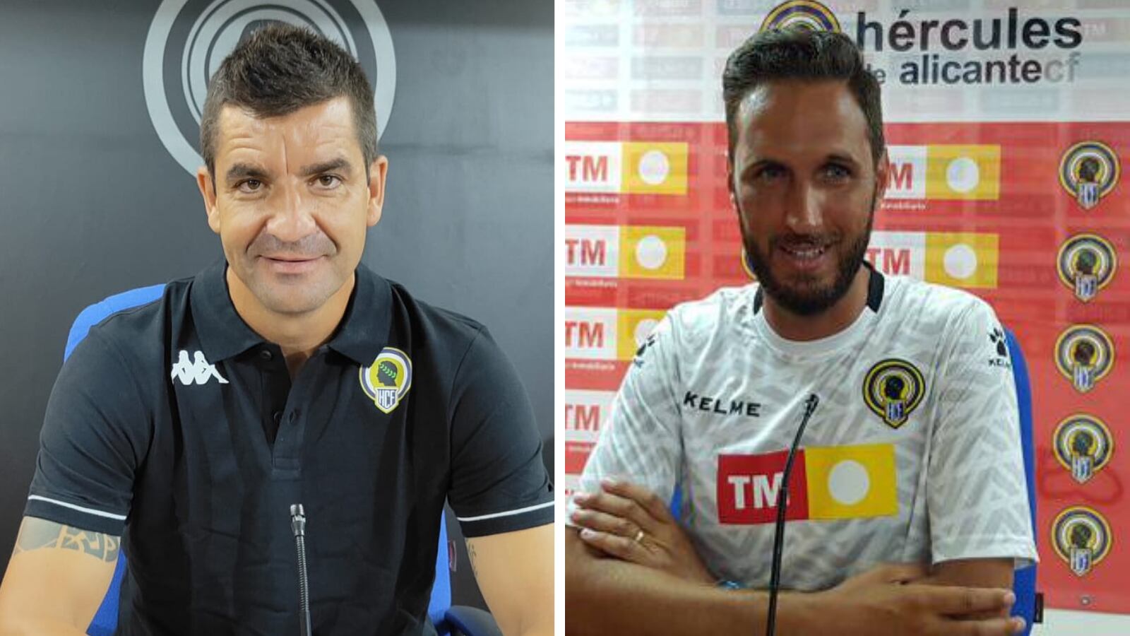 Rubén Torrecilla y Lluis Planagumà, entrenador y extécnico del Hércules