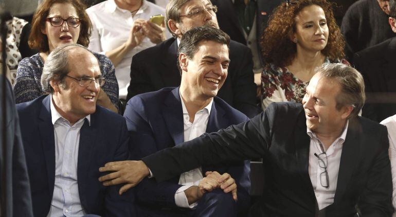 Ángel Gabilondo, Pedro Sánchez y Antonio Miguel Carmona