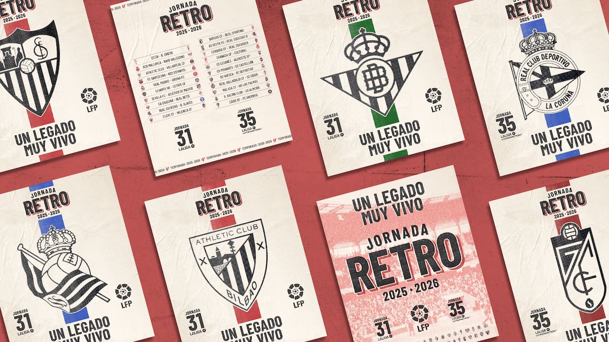 Oportunidad para los nostálgicos del fútbol: LaLiga celebrará una jornada con jugadores y árbitros vestidos con equipaciones retro