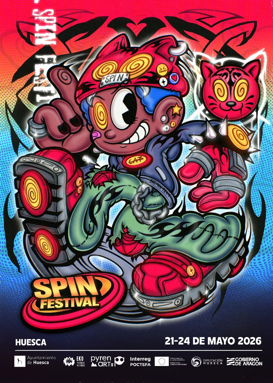 Cartel del Spin Festival 2026, obra de Karalang Fatty
