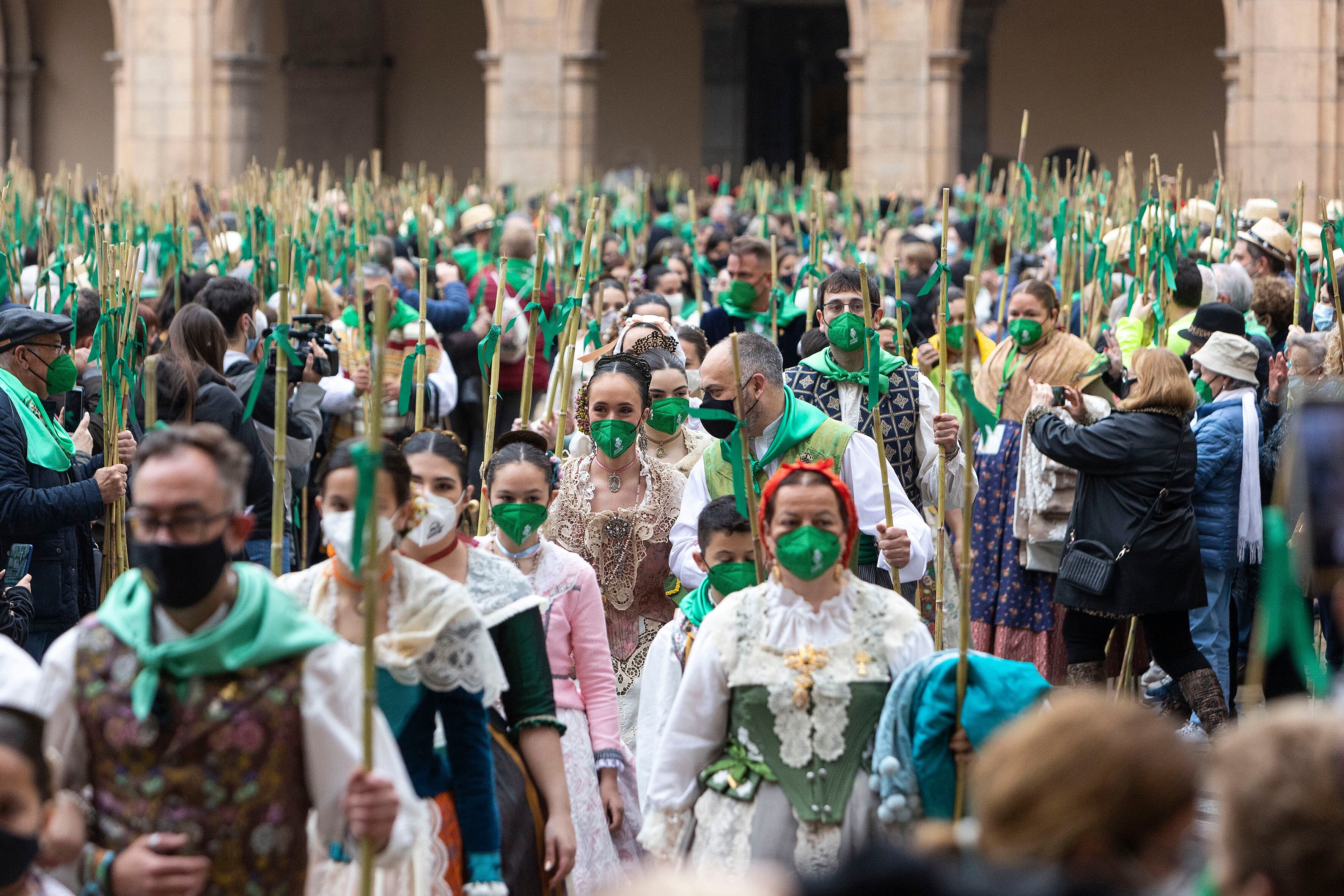 Vista general de la Romería de les Canyes, el acto central de la Fiestas de la Magdalena 2022