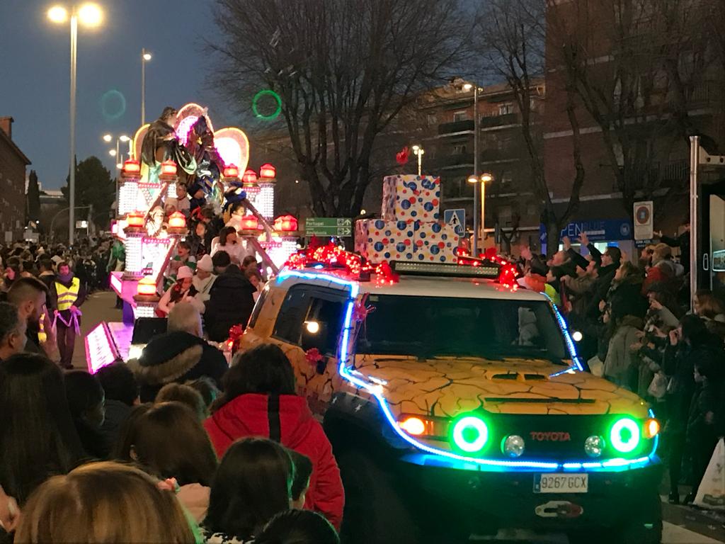 Imagen de archivo de una de las carrozas de los Reyes Magos, durante la Cabalgata de la ciudad de Toledo