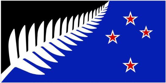 Silver Fern (Red, White and Blue).