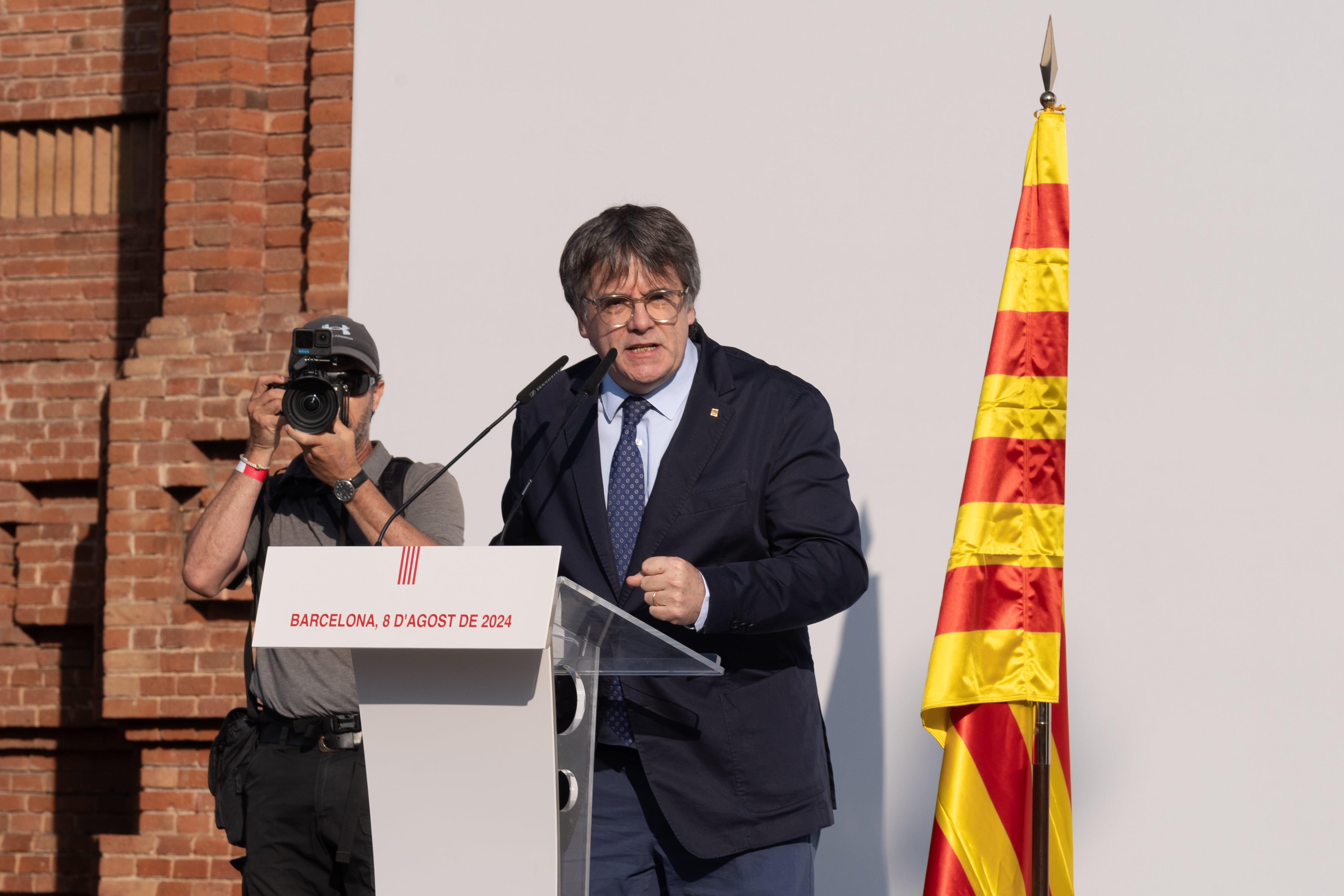 Carles Puigdemont, en su regreso a Cataluña.