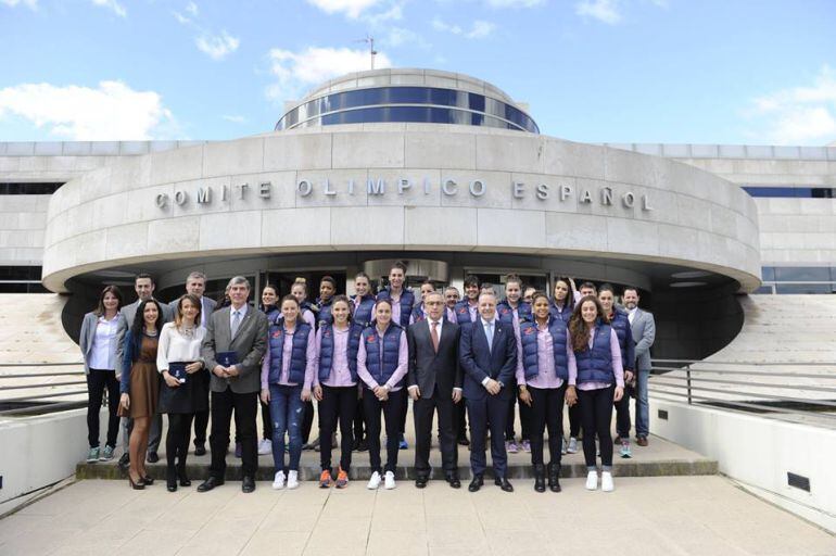 La selección nacional fue recibida en el COE