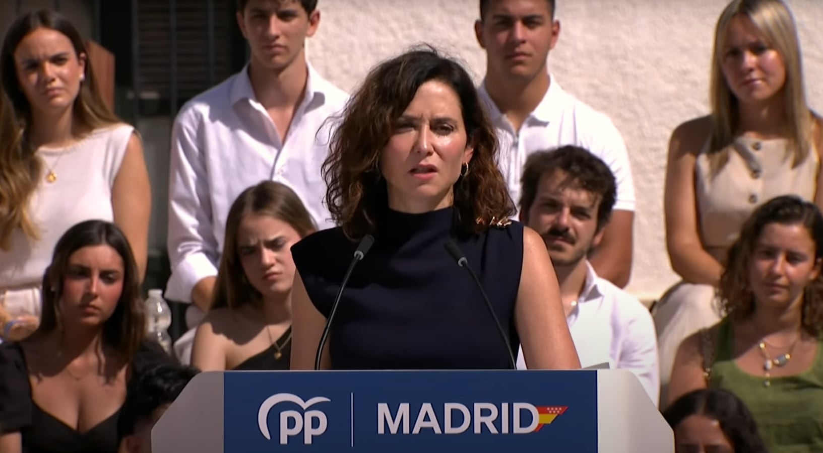 La presidenta madrileña, Isabel Díaz Ayuso, en el acto de inicio del curso político del PP de Madrid, celebrado en la localidad de Arganda del Rey