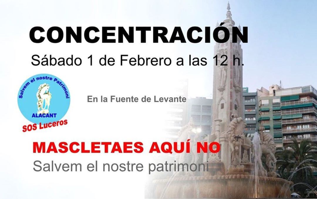 Cartel de la concentración convocada por la Plataforma Salvem el Nostre Patrimoni 