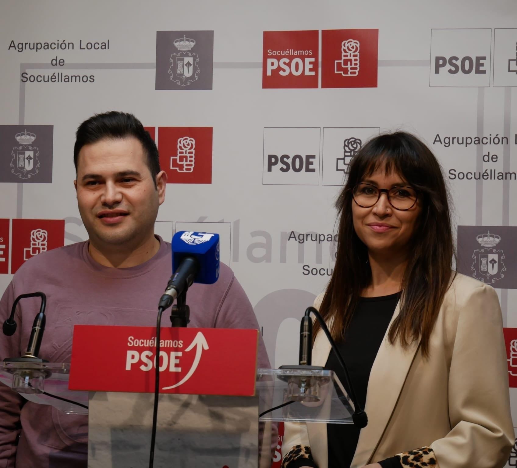 Jesús Daniel Mateo y Rebeca Sánchez, concejales del grupo municipal socialista