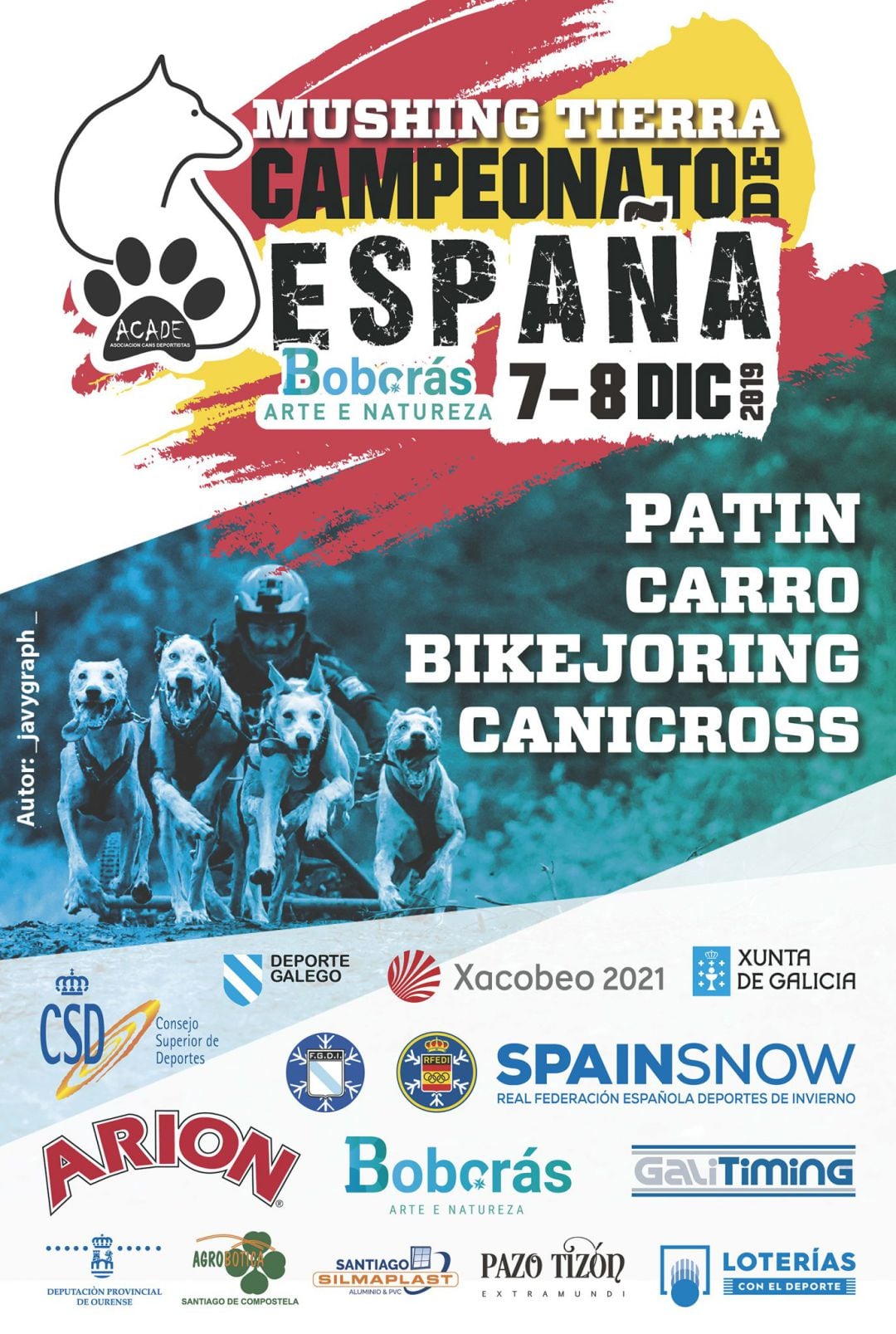 Campionato de España de Mushing Terra 2019, no concello de Boborás,os días 7 e 8 de decembro