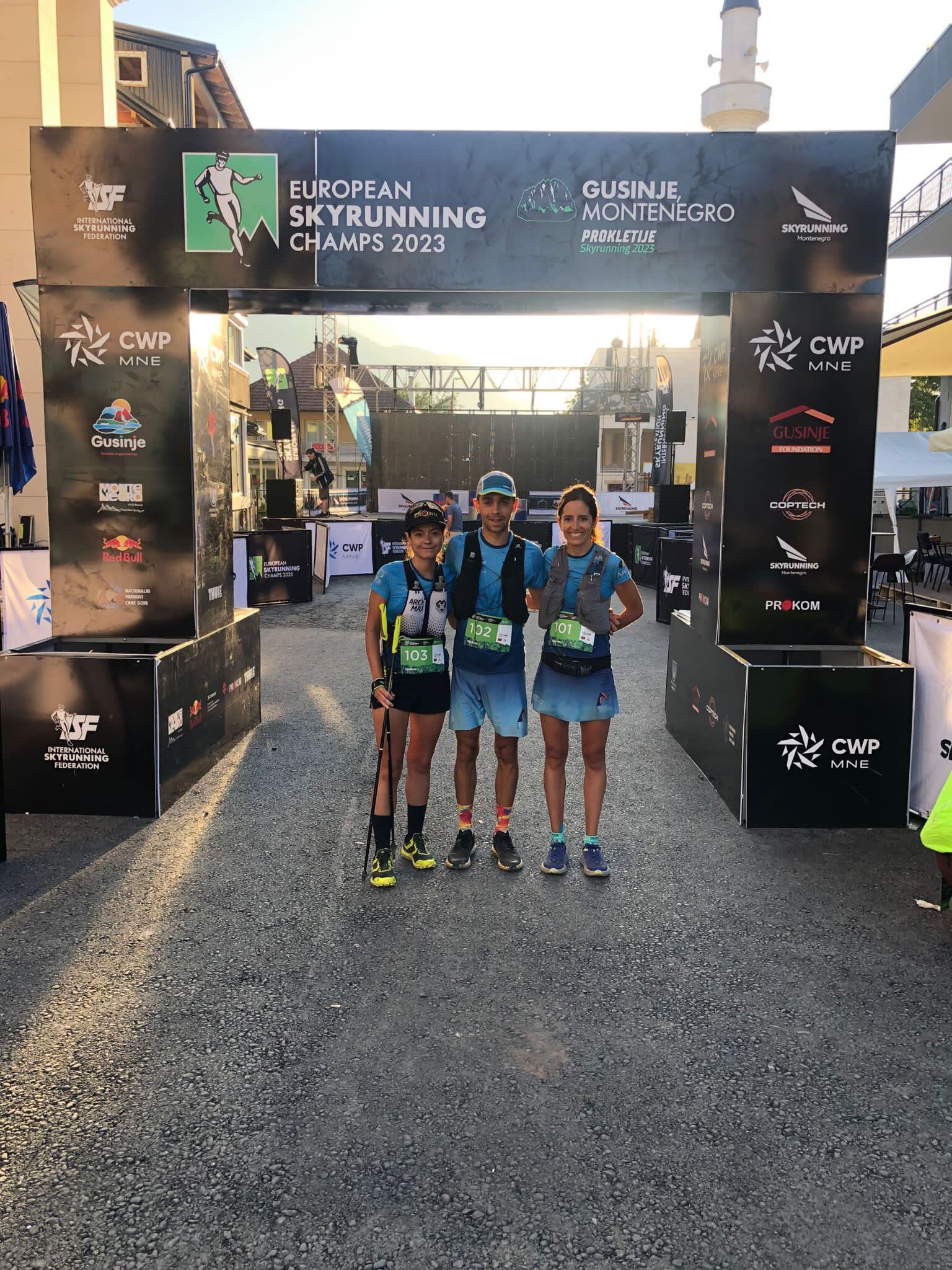 Els representants andorrans a l'Skyrace dins dels Skyrunning European Championships.