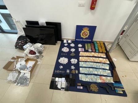 Material intervenido por la Policía Nacional