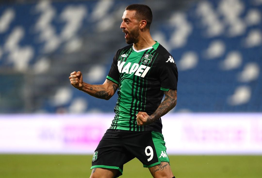 &#039;Ciccio&#039; Caputo, durante un encuentro del Sassuolo.