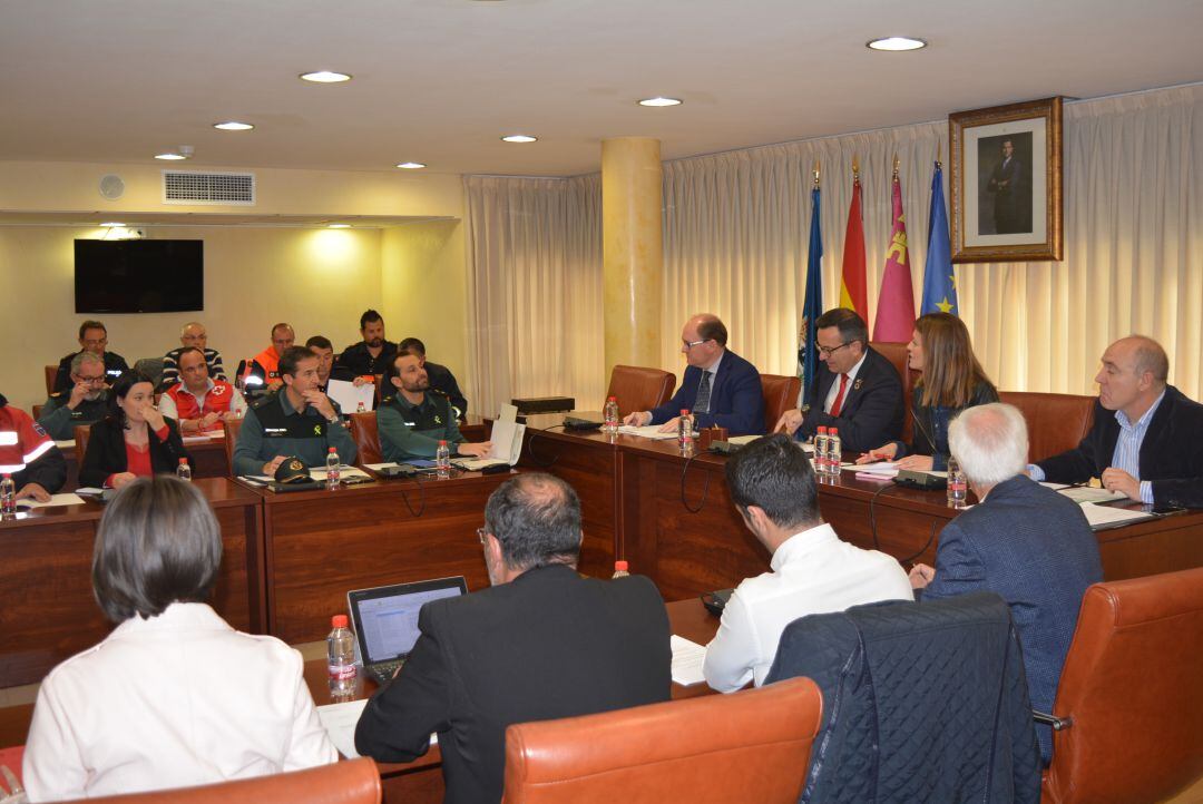 Reunion de la Junta Local de Seguridad del Ayuntamiento de Águilas para preparar la seguridad de los Carnavales