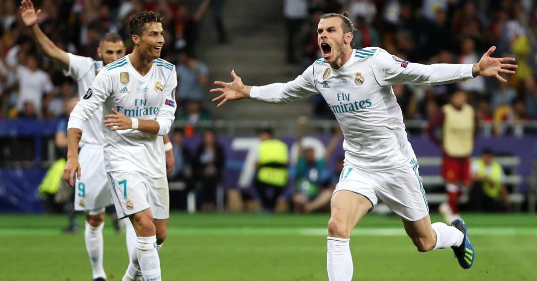 Gareth Bale celebra un gol con el Real Madrid.