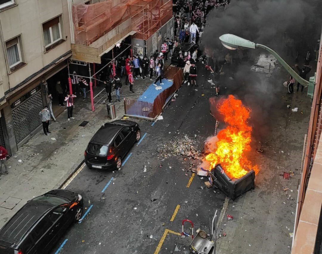 Incidentes en Licenciado Poza el pasado sábado, 3 de abril, por la final de la Copa del Rey