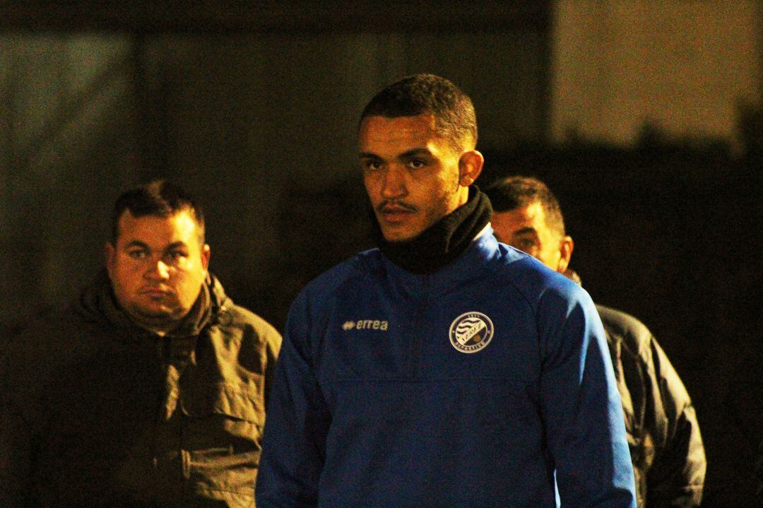 Robin Lafarge durante un entrenamiento en el campo Pepe Ravelo