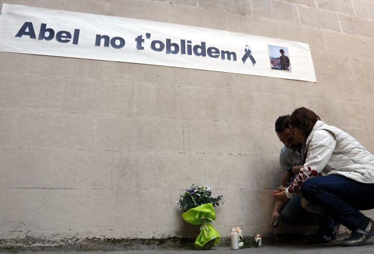 Foto d&#039;arxiu de l&#039;homenatge que li van retre a Lleida a l&#039;Abel Martínez en complir-se dos anys de la seva mort, a l&#039;abril de 2017.