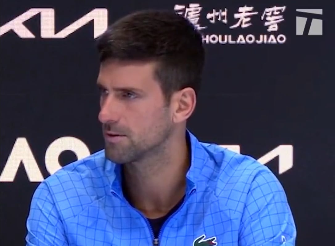 Djokovic responde a las preguntas en rueda de prensa